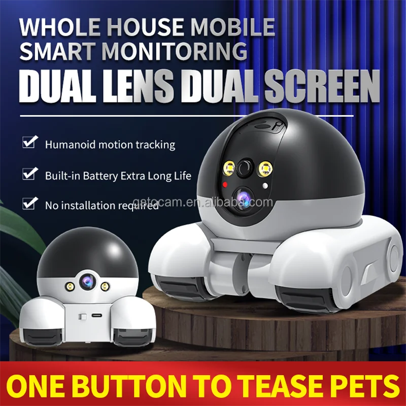 MiloPet – Robô Inteligente Companheiro 4G com Câmera e Monitoramento de Segurança para Cães