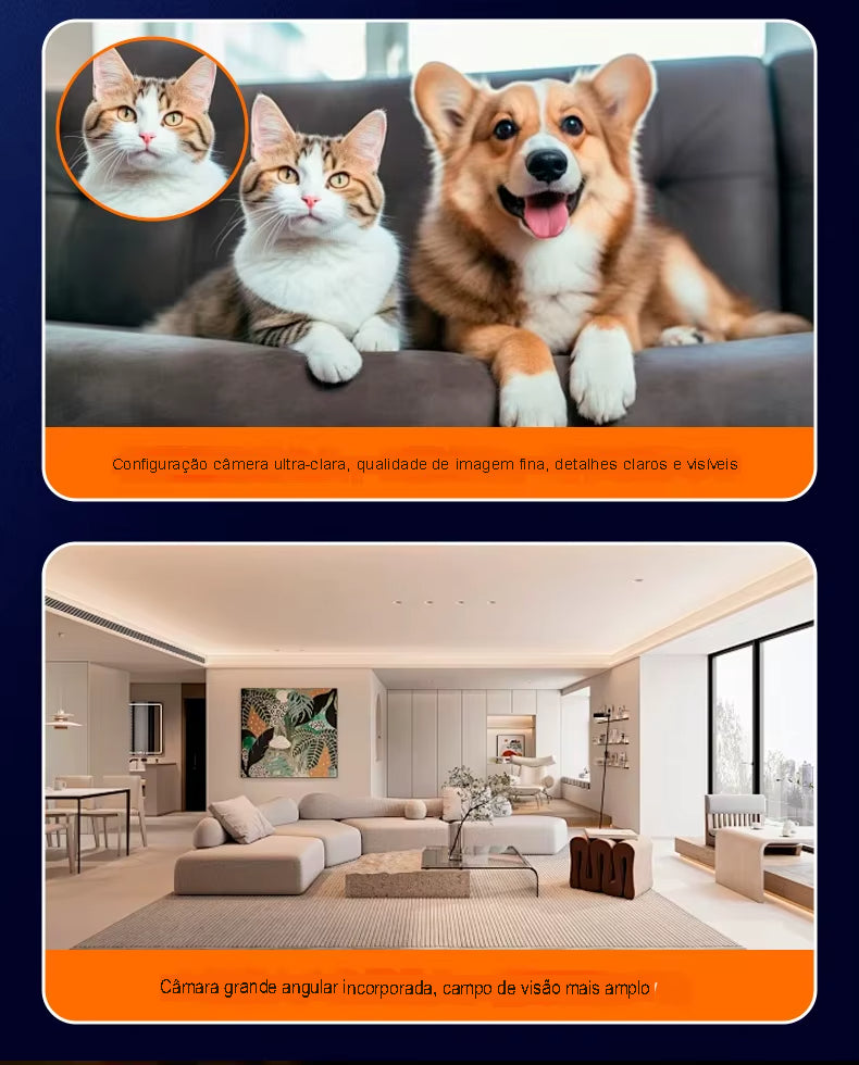 MiloPet – Robô Inteligente Companheiro 4G com Câmera e Monitoramento de Segurança para Cães