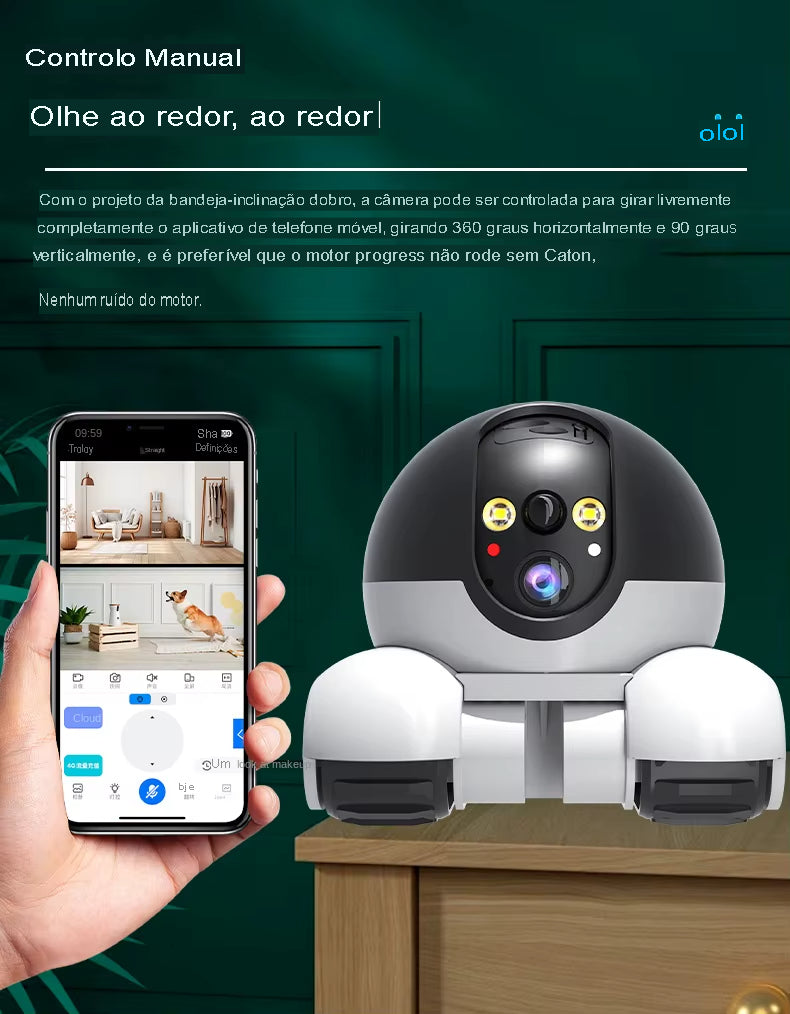 MiloPet – Robô Inteligente Companheiro 4G com Câmera e Monitoramento de Segurança para Cães